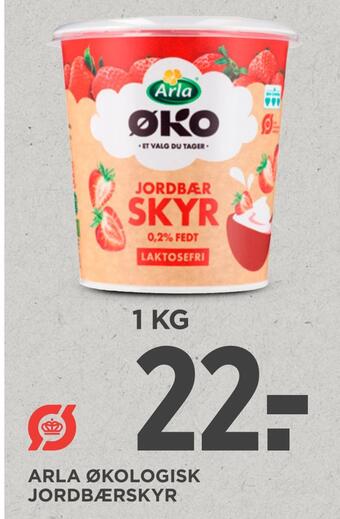 MENY Arla økologisk jordbærskyr tilbud