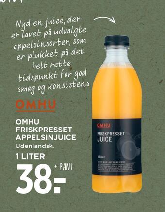 MENY Omhu friskpresset appelsinjuice tilbud