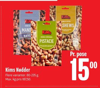 Min Købmand Kims nødder tilbud