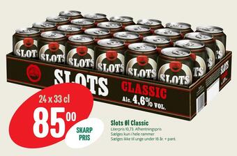 Min Købmand Slots øl classic tilbud