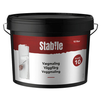 jem & fix Vægmaling glans 10 hvid 10 liter - stabile tilbud