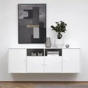 Ilva Mistral classic reol med 2 låger + 2 mindre låger hvid tilbud