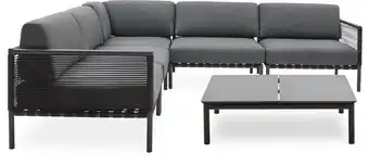 Ilva Horizon v.2 loungehavesæt med 1 hjørnesofa mørkegrå + bord grå tilbud