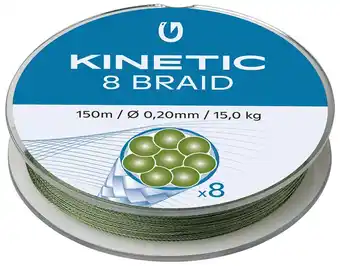 Harald Nyborg Kinetic 8 braid 150 m 0,20 mm/15 kg - dusty green tilbud