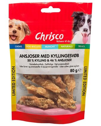 Harald Nyborg Chrisco ansjoser med kylling 80 g tilbud