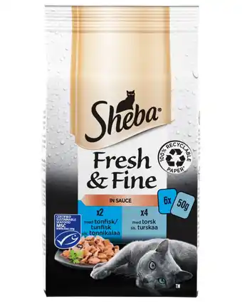 Sheba vådfoder med fisk 6 x 50 g