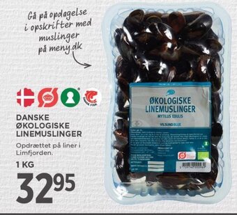 MENY DANSKE ØKOLOGISKE LINEMUSLINGER tilbud