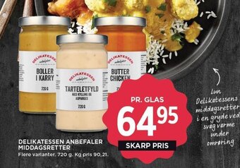 MENY DELIKATESSEN ANBEFALER MIDDAGSRETTER tilbud
