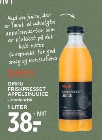 MENY OMHU FRISKPRESSET APPELSINJUICE tilbud