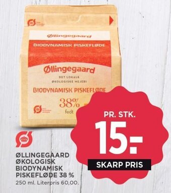MENY ØLLINGEGAARD ØKOLOGISK BIODYNAMISK PISKEFLØDE 38 % tilbud