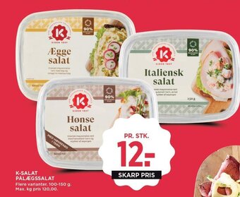 MENY K-SALAT PÅLÆGSSALAT tilbud