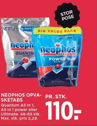 MENY NEOPHOS OPVASKETABS tilbud
