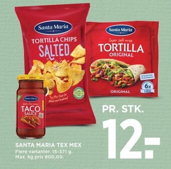 MENY SANTA MARIA TEX MEX tilbud