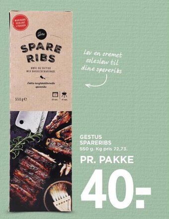 MENY GESTUS SPARERIBS tilbud