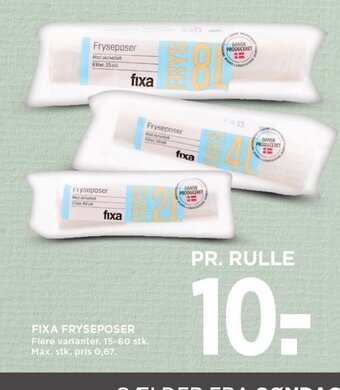 MENY FIXA FRYSEPOSER tilbud