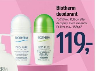 Føtex Biotherm deo roll-on tilbud