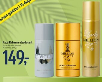 Føtex Paco rabanne deostick tilbud