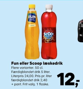 Kvickly Scoop konc. læskedrik hindbærsmag tilbud