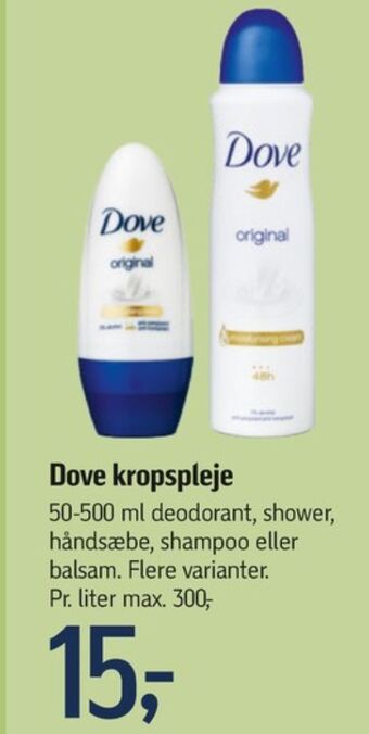 Føtex Dove deospray tilbud