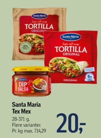 Føtex Santa maria tortillawrap tilbud