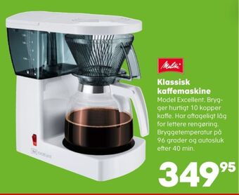 Kvickly Melitta kaffemaskine tilbud