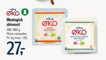 Føtex Salling øko skiveost mellemlagret tilbud