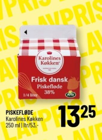 Løvbjerg Karolines piskefløde 38% tilbud