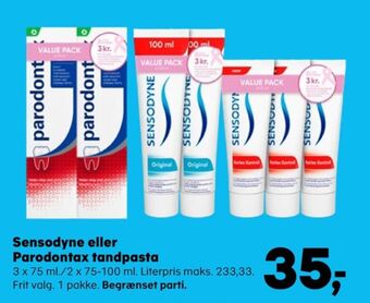 Kvickly Sensodyne tandpasta tilbud