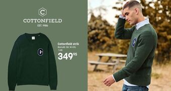 Kvickly Cottonfield strikbluse tilbud