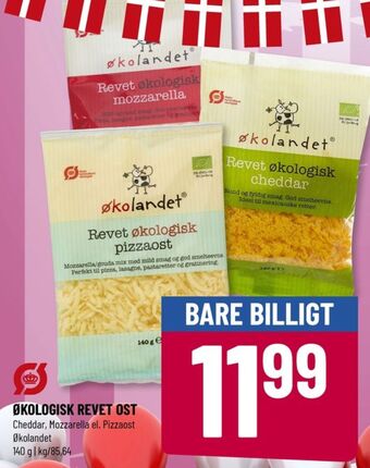 Løvbjerg Økolandet revet ost cheddar tilbud
