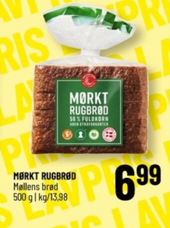 Løvbjerg Møllens brød mørkt rugbrød tilbud