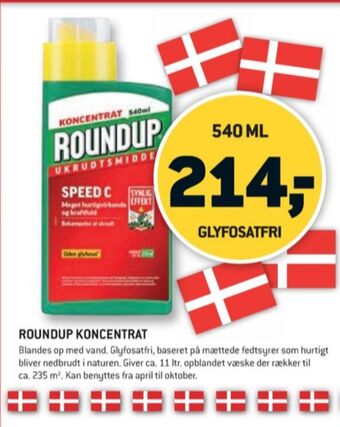 XL-BYG Roundup ukrudtsmiddel tilbud
