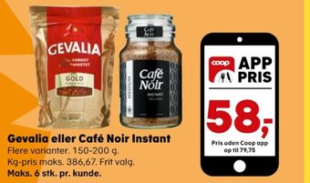 SuperBrugsen Cafe noir instant kaffe tilbud
