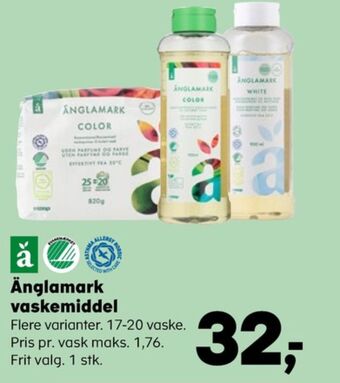 SuperBrugsen Änglamark vaskepulver tilbud