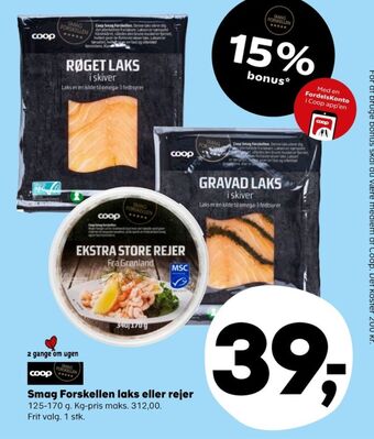 SuperBrugsen Smag forskellen laks i skiver tilbud
