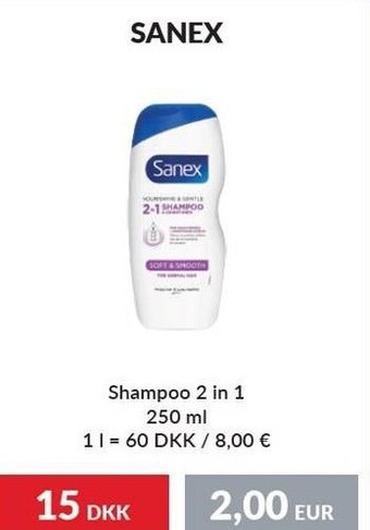 Nielsen's Discount Sanex shampoo 2 in 1 tilbud