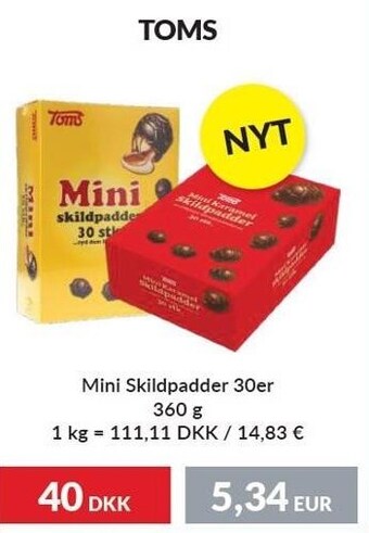 Nielsen's Discount Toms mini skildpadder 30er tilbud