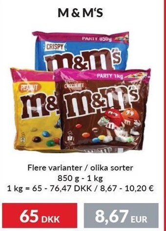 Nielsen's Discount M & m´s tilbud