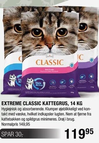 Land & Fritid Extreme classic kattegrus, 14 kg tilbud