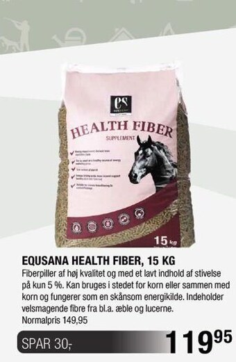 Land & Fritid Equsana health fiber, 15 kg tilbud