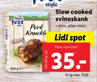 Lidl Slow cooked svineskank tilbud
