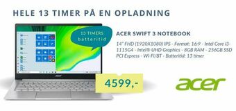 CBC ACER SWIFT 3 NOTEBOOK tilbud