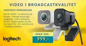 CBC Logitech streamcam tilbud