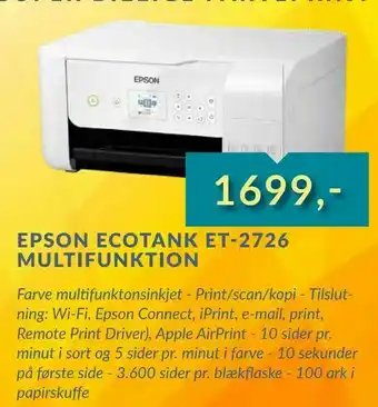 CBC Epson ecotank et-2726 multifunktion tilbud