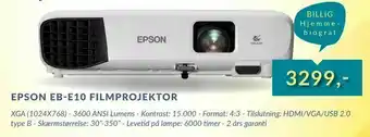 CBC Epson eb-e10 filmprojektor tilbud