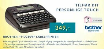 CBC Brother pt-d210vp labelprinter tilbud
