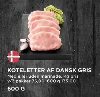 MENY Koteletter af dansk gris tilbud