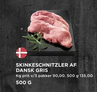 MENY Skinkeschnitzler af dansk gris tilbud
