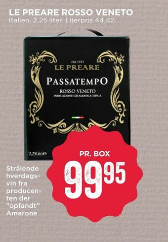 MENY Le preare rosso veneto tilbud