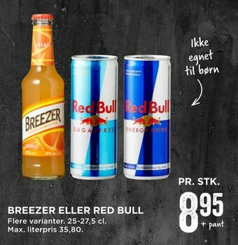 MENY Breezer eller red bull tilbud